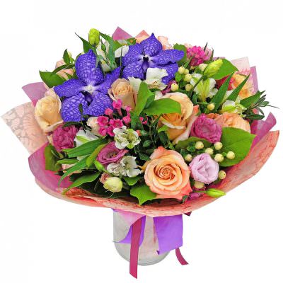 Букет из живых цветов «Солнечный взрыв»