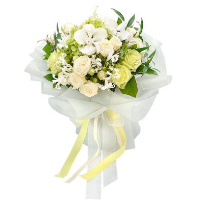 Букет из свежих цветов «Нежность рассвета»