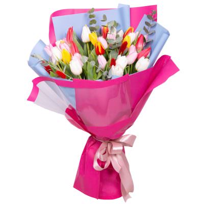 Букет тюльпанов «Рассветный блик»