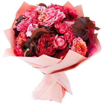 Букет из роз одноголовых «Рубиновая мелодия»